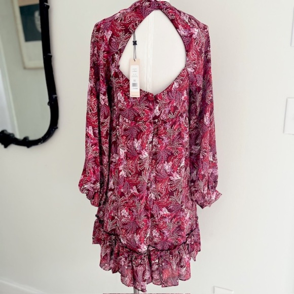 BCBGeneration Women's Long Sleeve Mock Neck Flounce Hem Mini Dress Size 8 NWT - Picture 10 of 12